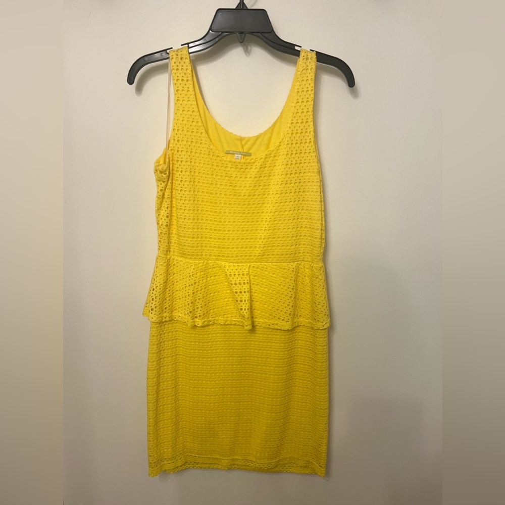 Gianna Bini Yellow Peplum Dress